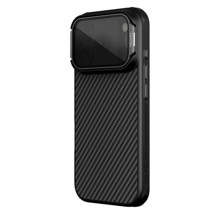 Husa MagSafe pentru Apple iPhone 18 Pro / 17 Pro, Nillkin, CarboProp with Transparent Black Lens Cover, Neagra