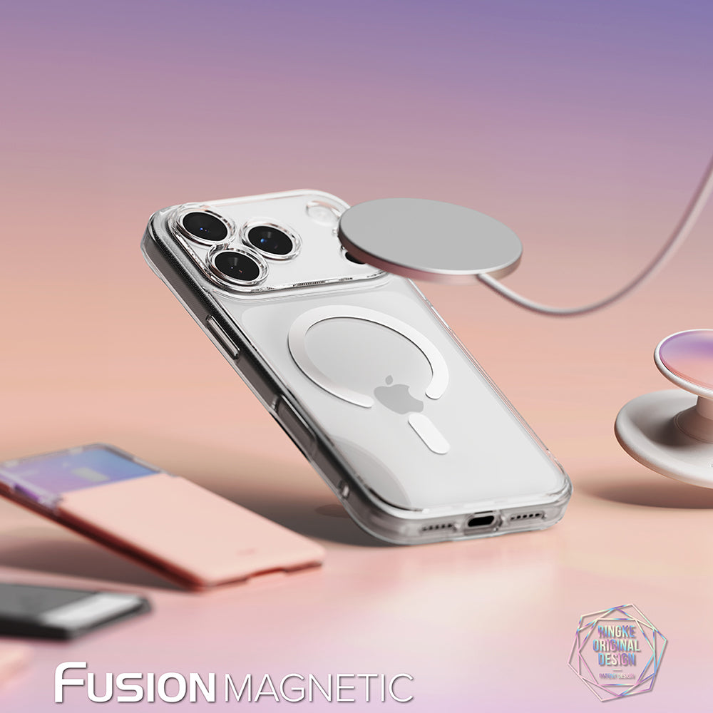 Husa MagSafe pentru Apple iPhone 18 Pro / 17 Pro, Ringke, Fusion, Transparenta