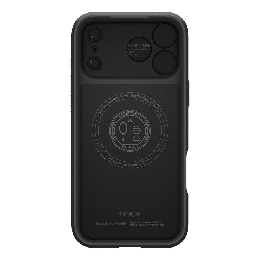 Husa MagSafe pentru Apple iPhone 18 Pro / 17 Pro, Spigen, Optik Armor, Neagra ACS09953