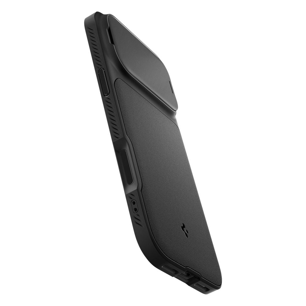 Husa MagSafe pentru Apple iPhone 18 Pro / 17 Pro, Spigen, Optik Armor, Neagra ACS09953