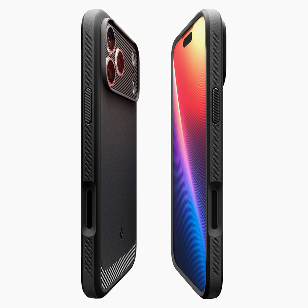Husa MagSafe pentru Apple iPhone 18 Pro / 17 Pro, Spigen, Rugged Armor, Neagra Mata ACS12147