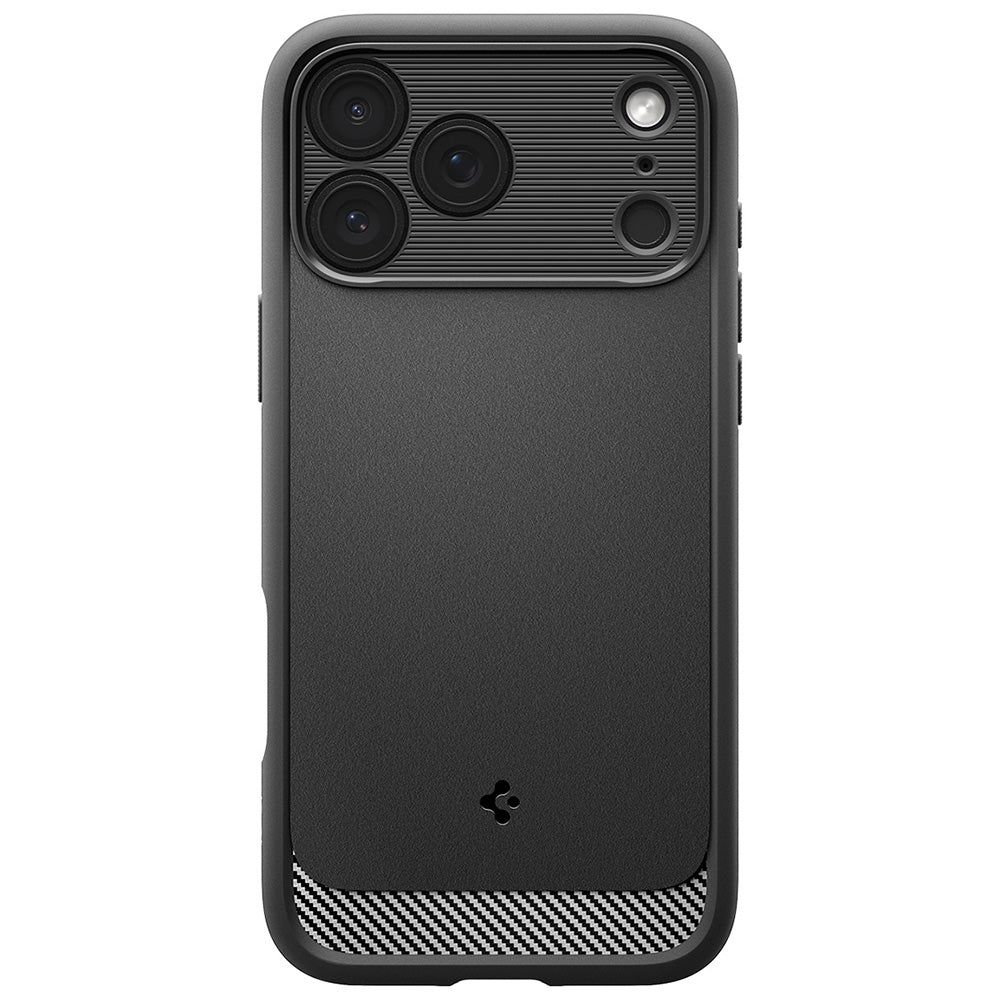 Husa MagSafe pentru Apple iPhone 18 Pro / 17 Pro, Spigen, Rugged Armor, Neagra Mata ACS12147