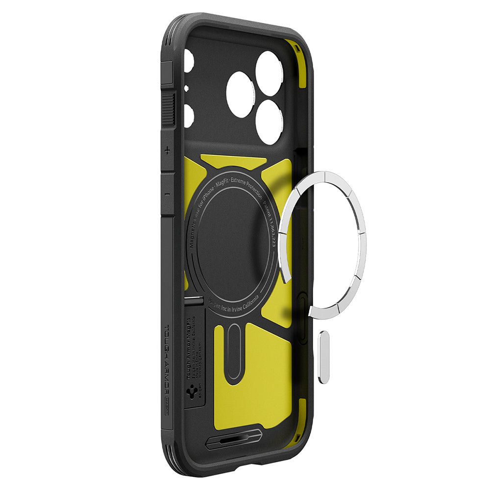 Husa MagSafe pentru Apple iPhone 18 Pro / 17 Pro, Spigen, Tough Armor T, Neagra ACS12173