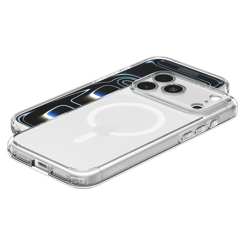 Husa MagSafe pentru Apple iPhone 18 Pro / 17 Pro, Spigen, Ultra Hybrid, Alba Satinata ACS12161