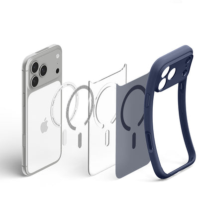 Husa MagSafe pentru Apple iPhone 18 Pro / 17 Pro, Spigen, Ultra Hybrid, Bleumarin Satinata ACS11931