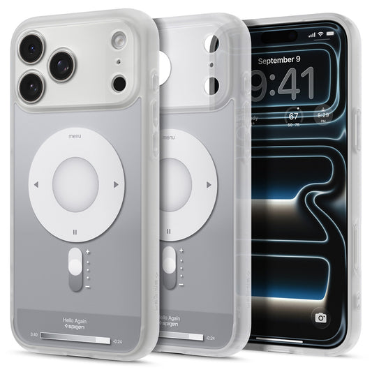 Husa MagSafe pentru Apple iPhone 18 Pro / 17 Pro, Spigen, Ultra Hybrid Classic, Argintie ACS12167