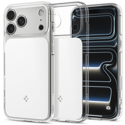 Husa MagSafe pentru Apple iPhone 18 Pro / 17 Pro, Spigen, Ultra Hybrid T, Alba ACS12169