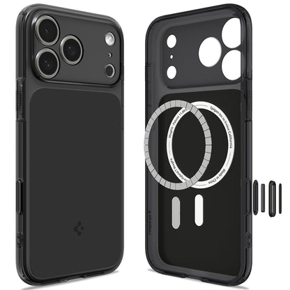 Husa MagSafe pentru Apple iPhone 18 Pro / 17 Pro, Spigen, Ultra Hybrid T, Neagra Mata ACS12171