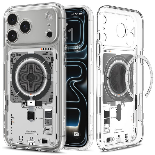 Husa MagSafe pentru Apple iPhone 18 Pro / 17 Pro, Spigen, Ultra Hybrid Neo One, Transparenta ACS12166