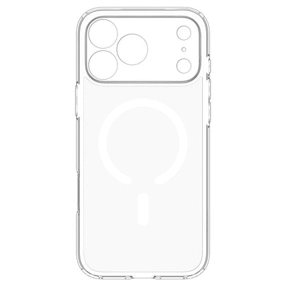 Husa MagSafe pentru Apple iPhone 18 Pro / 17 Pro, Spigen, Ultra Hybrid, Transparenta Alba ACS12155