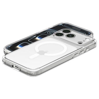 Husa MagSafe pentru Apple iPhone 18 Pro / 17 Pro, Spigen, Ultra Hybrid, Transparenta Alba ACS12155
