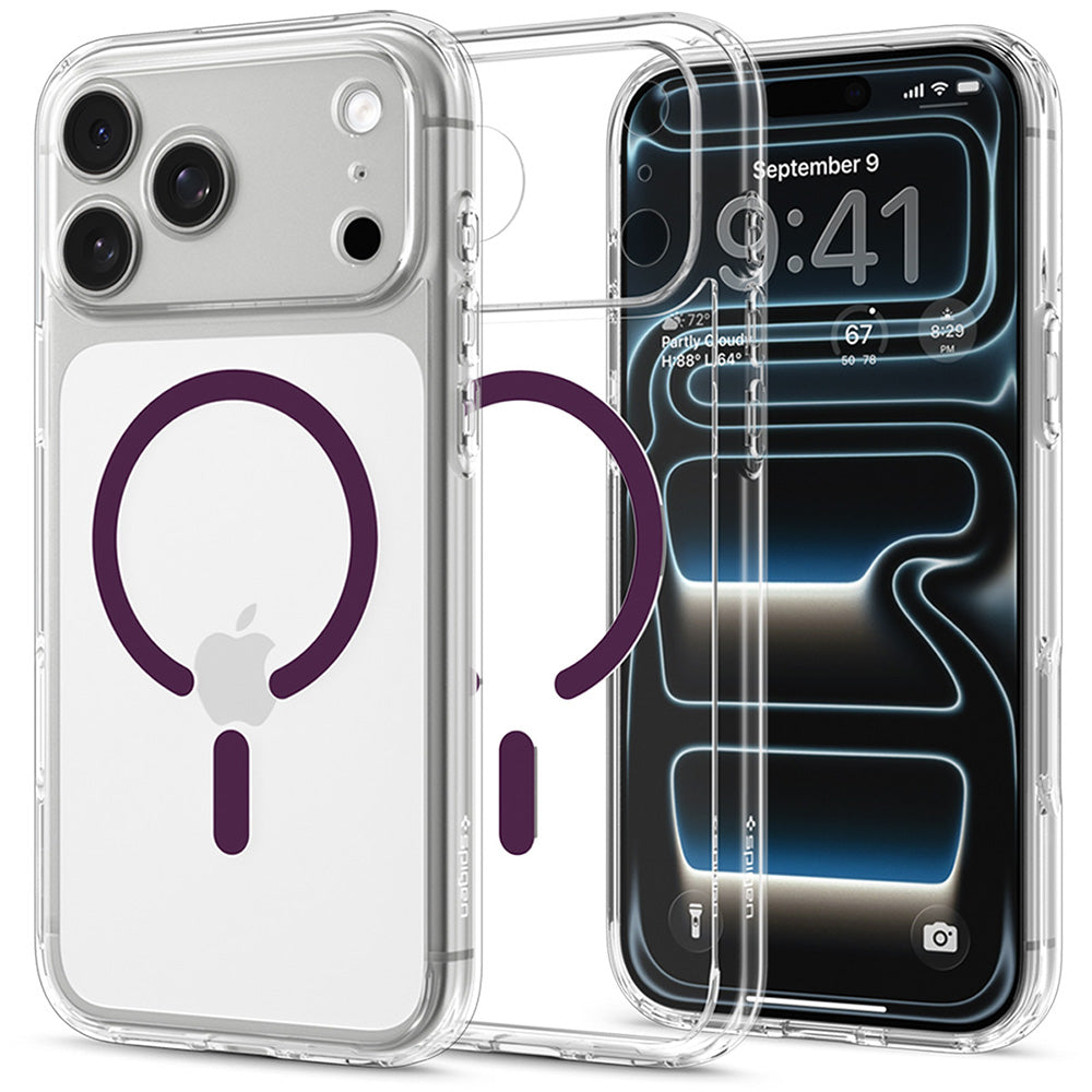 Husa MagSafe pentru Apple iPhone 18 Pro / 17 Pro, Spigen, Ultra Hybrid, Visinie Transparenta ACS12335