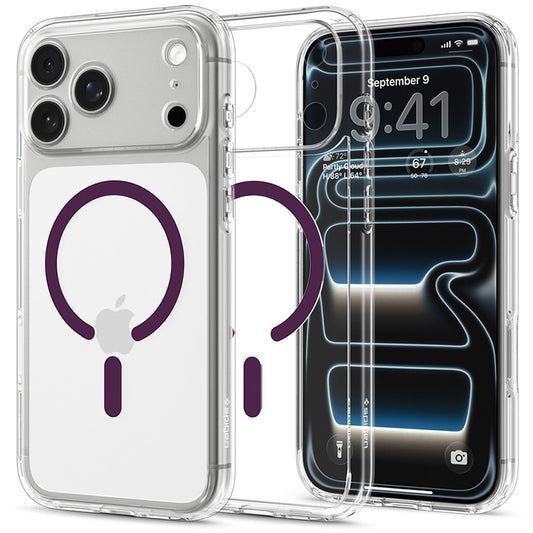Husa MagSafe pentru Apple iPhone 18 Pro / 17 Pro, Spigen, Ultra Hybrid, Visinie Transparenta ACS12335