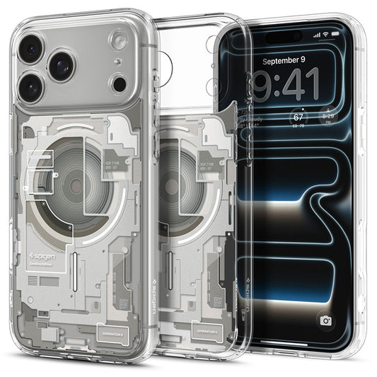 Husa MagSafe pentru Apple iPhone 18 Pro / 17 Pro, Spigen, Ultra Hybrid Zero One, Bej ACS12164