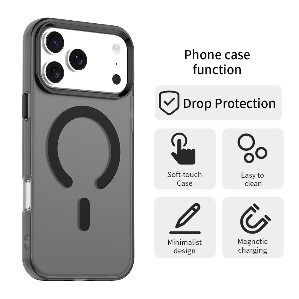 Husa MagSafe pentru Apple iPhone 18 Pro / 17 Pro, Techsuit, CandyCase, Neagra