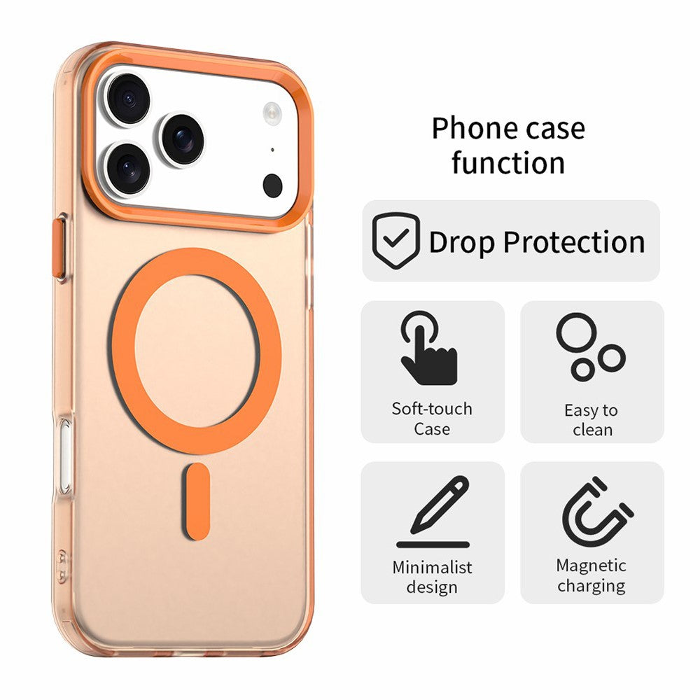 Husa MagSafe pentru Apple iPhone 18 Pro / 17 Pro, Techsuit, CandyCase, Portocalie