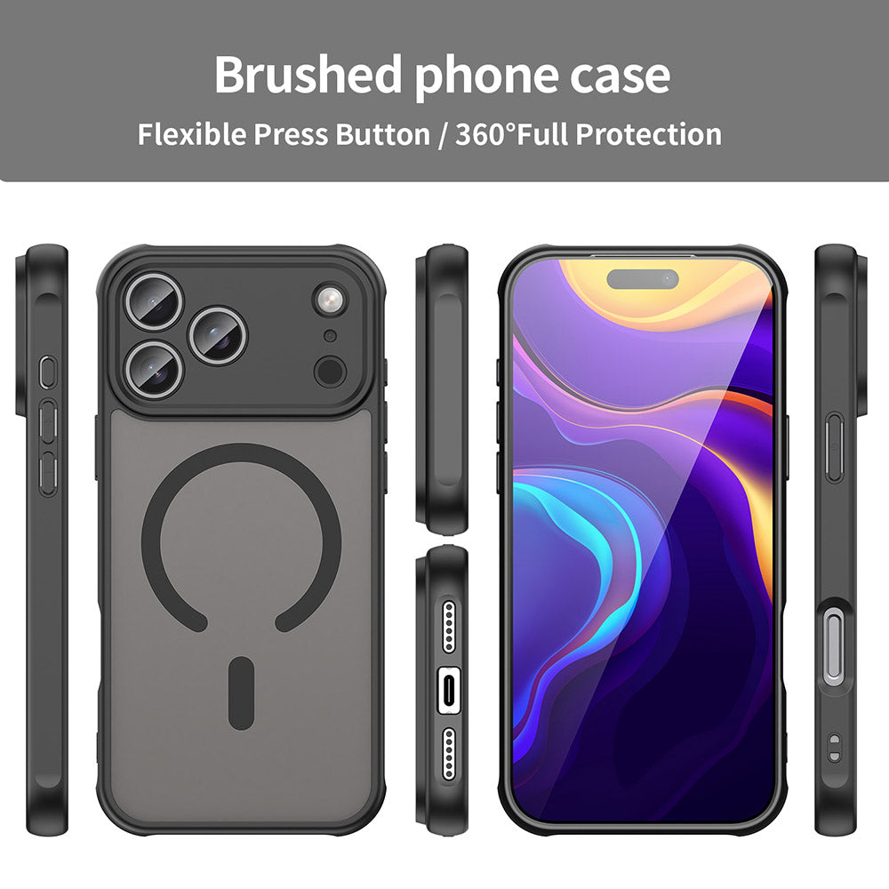 Husa MagSafe pentru Apple iPhone 18 Pro / 17 Pro, Techsuit, HaloFrost II, Neagra