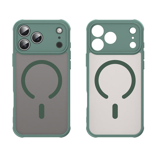 Husa MagSafe pentru Apple iPhone 18 Pro / 17 Pro, Techsuit, HaloFrost II, Verde
