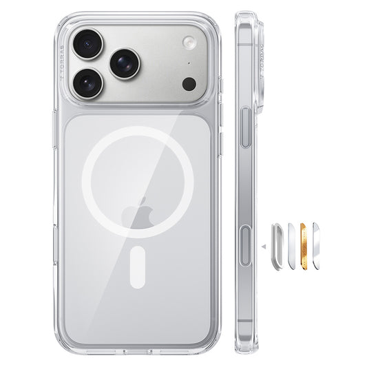 Husa MagSafe pentru Apple iPhone 18 Pro / 17 Pro, Torras, Guardian, Transparenta