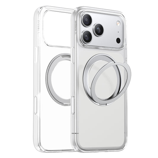 Husa MagSafe pentru Apple iPhone 18 Pro / 17 Pro, Torras, Ostand O1 Guardian, Transparenta