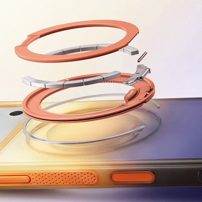Husa MagSafe pentru Apple iPhone 18 Pro / 17 Pro, Torras, Ostand O3 Air Gradient, Albastra Portocalie