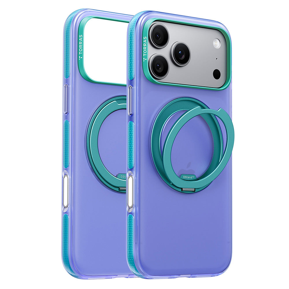 Husa MagSafe pentru Apple iPhone 18 Pro / 17 Pro, Torras, Ostand O3 Hue, Indigo