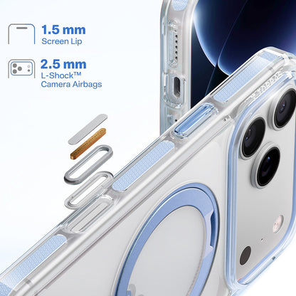 Husa MagSafe pentru Apple iPhone 18 Pro / 17 Pro, Torras, Ostand O3 Light, Albastra