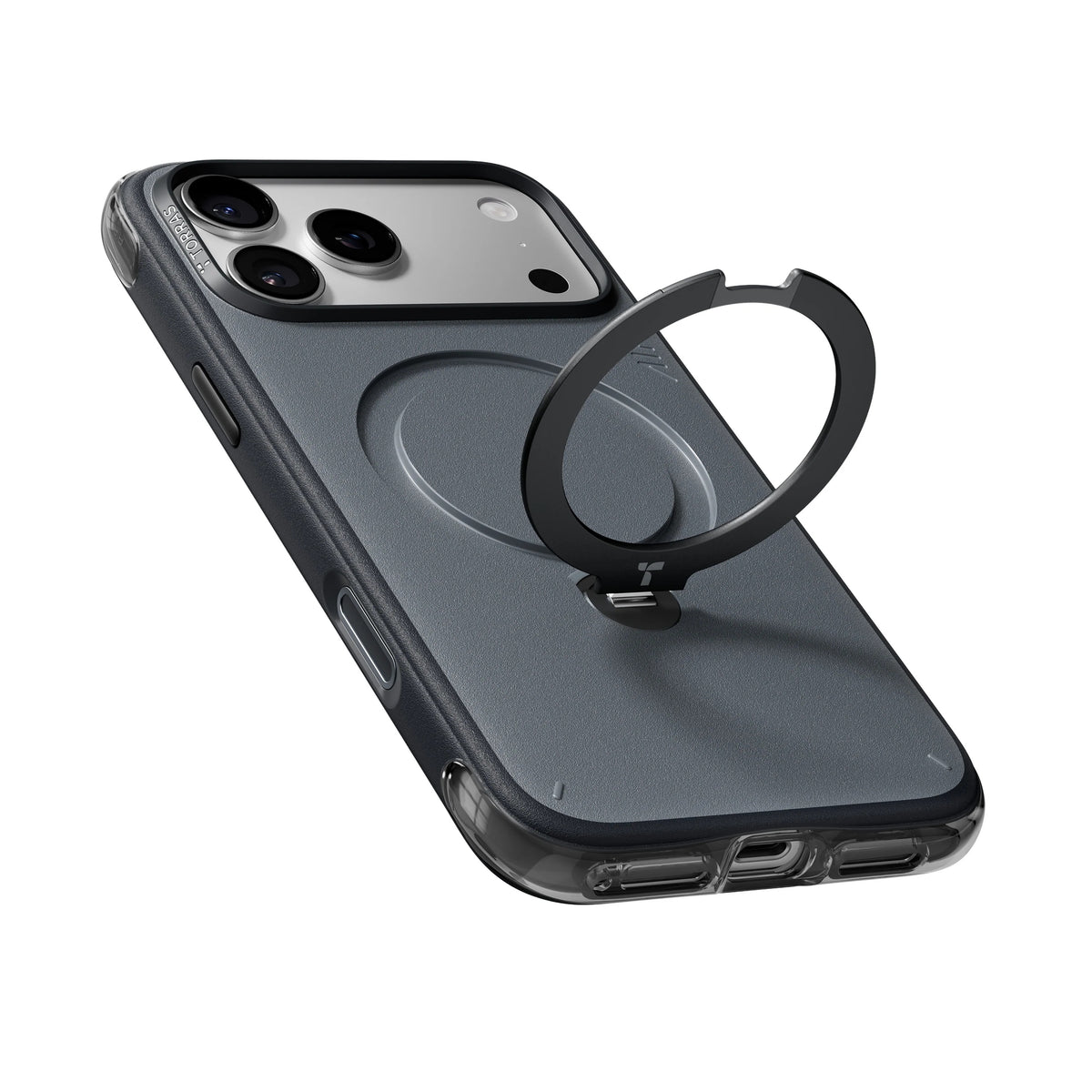 Husa MagSafe pentru Apple iPhone 18 Pro / 17 Pro, Torras, Ostand Q3 Air Essential, Neagra