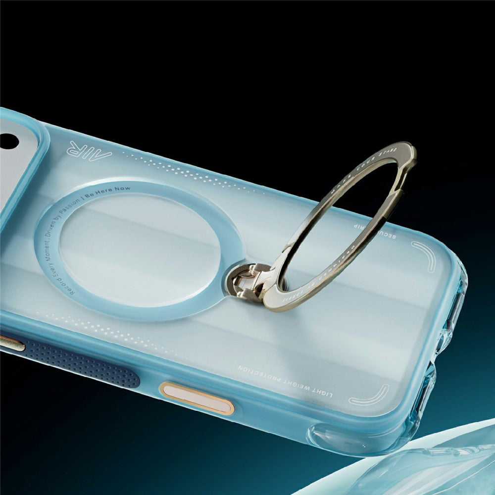 Husa MagSafe pentru Apple iPhone 18 Pro / 17 Pro, Torras, Ostand Q3 Air Football, Bleu