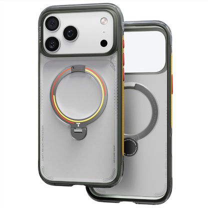 Husa MagSafe pentru Apple iPhone 18 Pro / 17 Pro, Torras, Ostand Q3 Air Football, Gri