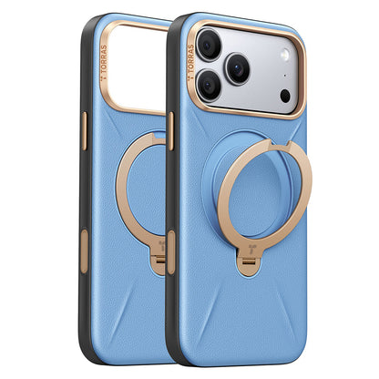 Husa MagSafe pentru Apple iPhone 18 Pro / 17 Pro, Torras, QPRO Leather, Albastra