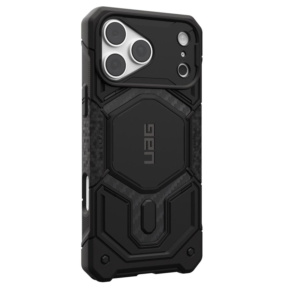 Husa MagSafe pentru Apple iPhone 18 Pro / 17 Pro, Urban Armor Gear, Monarch Pro Carbon, Neagra
