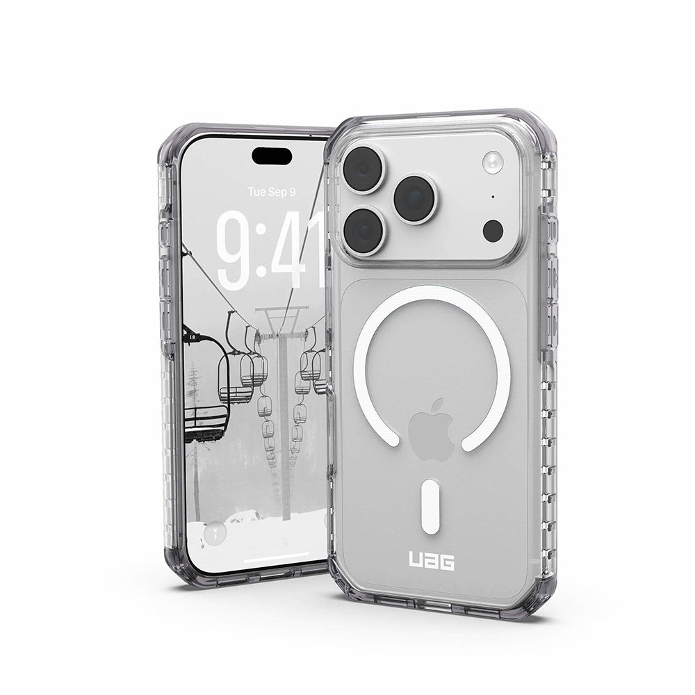 Husa MagSafe pentru Apple iPhone 18 Pro / 17 Pro, Urban Armor Gear, Plyo LT, Argintie