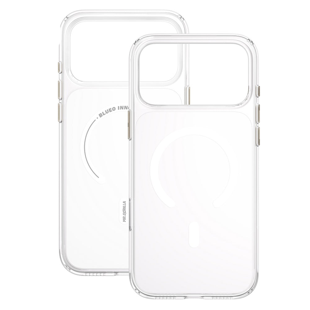 Husa MagSafe pentru Apple iPhone 18 Pro Max / 17 Pro Max, Blueo, Crystal+ Anti-Drop, Transparenta