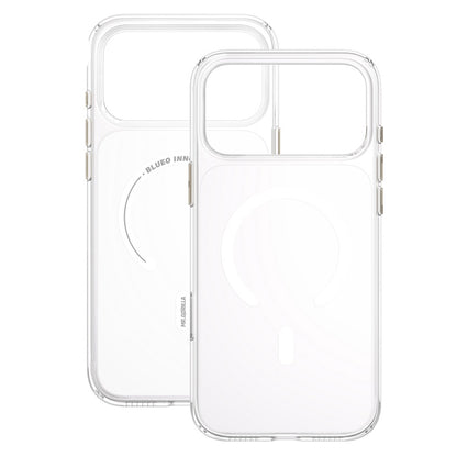 Husa MagSafe pentru Apple iPhone 18 Pro Max / 17 Pro Max, Blueo, Crystal+ Anti-Drop, Transparenta