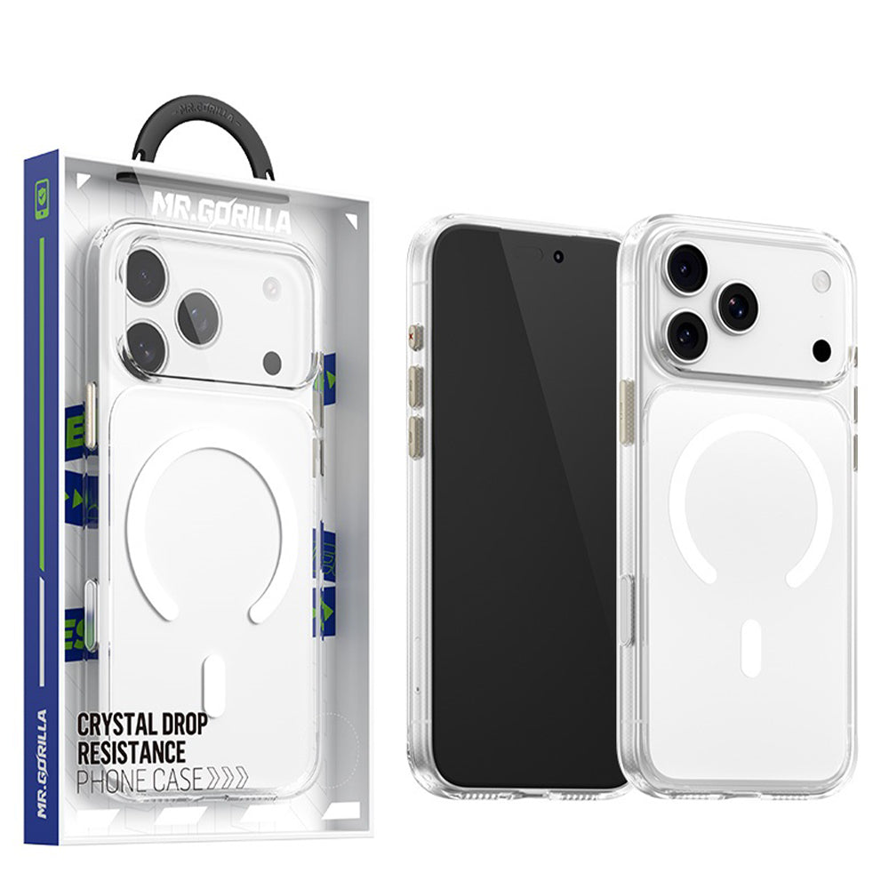 Husa MagSafe pentru Apple iPhone 18 Pro Max / 17 Pro Max, Blueo, Crystal+ Anti-Drop, Transparenta