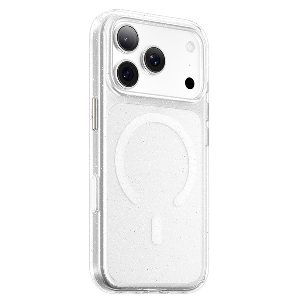 Husa MagSafe pentru Apple iPhone 18 Pro Max / 17 Pro Max, Blueo, Crystal Pro Anti-Drop Glitter, Transparenta