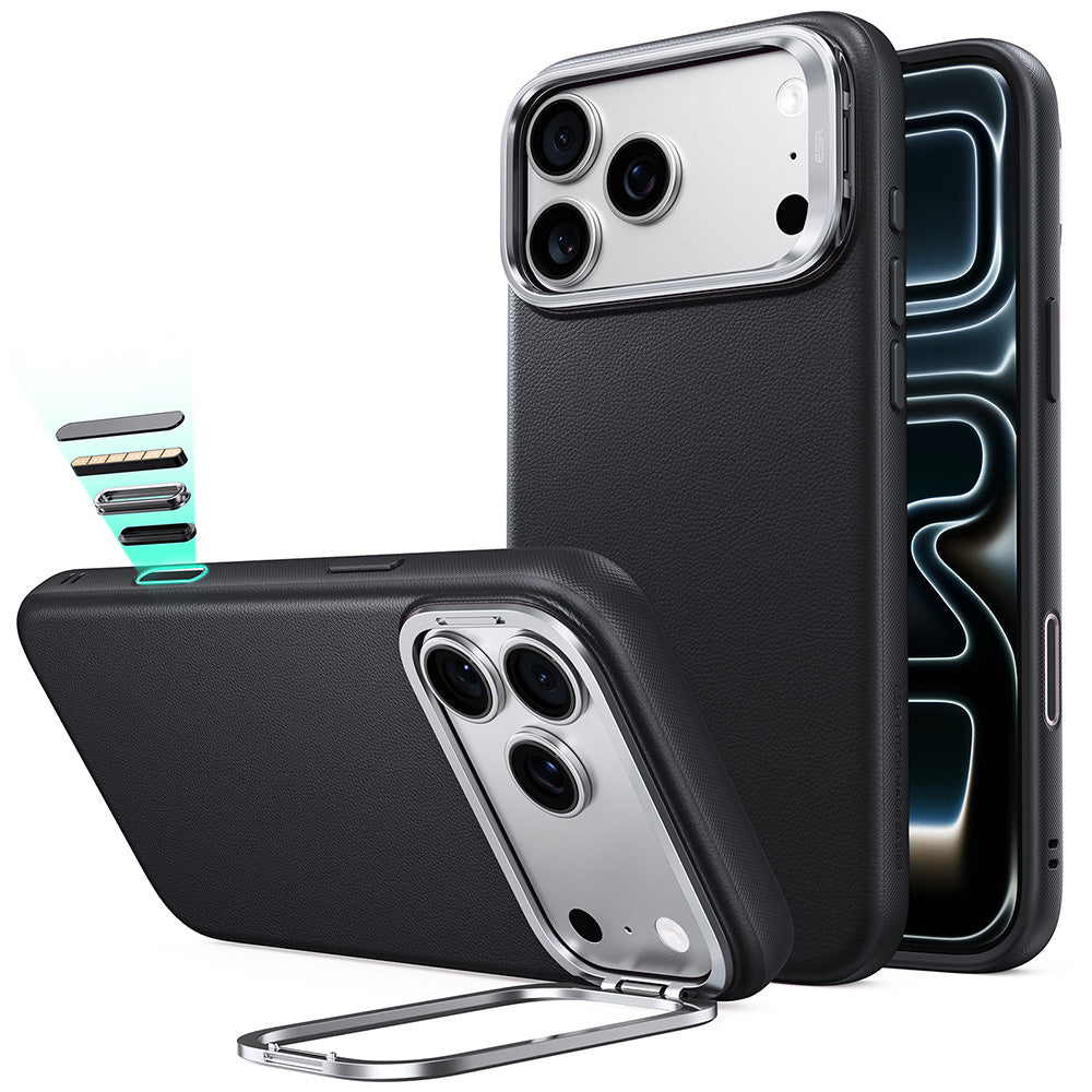 Husa MagSafe pentru Apple iPhone 18 Pro Max / 17 Pro Max, ESR, Atelier with Kickstand, Neagra