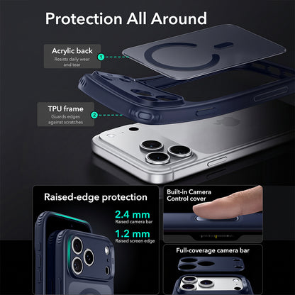 Husa MagSafe pentru Apple iPhone 18 Pro Max / 17 Pro Max, ESR, Classic Hybrid, Albastra Satinata