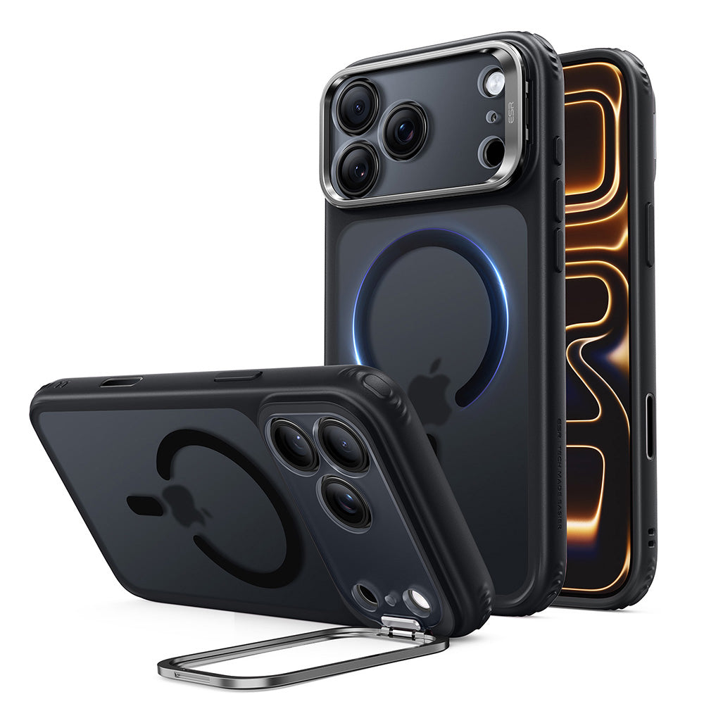 Husa MagSafe pentru Apple iPhone 18 Pro Max / 17 Pro Max, ESR, Classic Hybrid Kickstand, Neagra Satinata