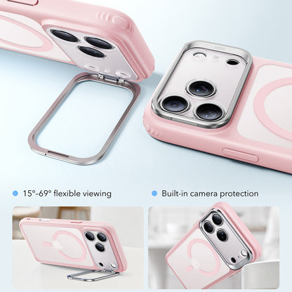 Husa MagSafe pentru Apple iPhone 18 Pro Max / 17 Pro Max, ESR, Classic Hybrid Kickstand, Roz Satinata