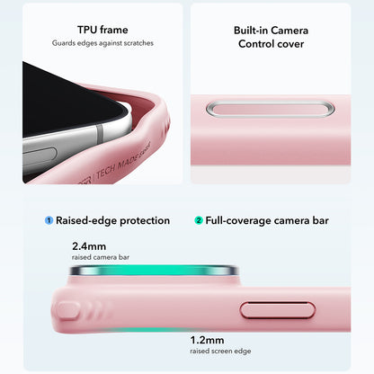 Husa MagSafe pentru Apple iPhone 18 Pro Max / 17 Pro Max, ESR, Classic Hybrid Kickstand, Roz Satinata
