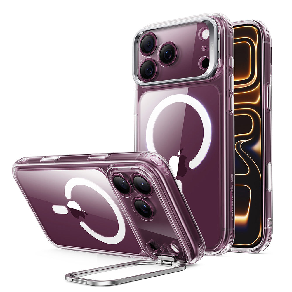 Husa MagSafe pentru Apple iPhone 18 Pro Max / 17 Pro Max, ESR, Classic Hybrid Kickstand, Transparenta