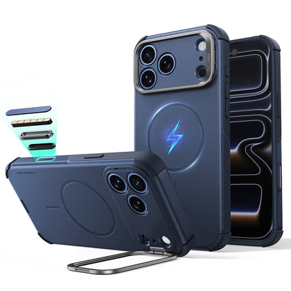 Husa MagSafe pentru Apple iPhone 18 Pro Max / 17 Pro Max, ESR, Cyber Armor Kickstand, Albastra
