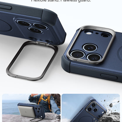 Husa MagSafe pentru Apple iPhone 18 Pro Max / 17 Pro Max, ESR, Cyber Armor Kickstand, Albastra