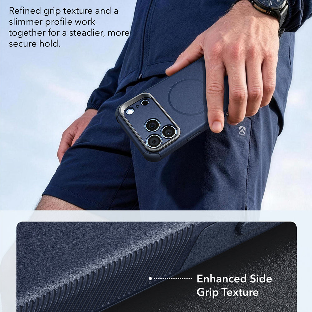 Husa MagSafe pentru Apple iPhone 18 Pro Max / 17 Pro Max, ESR, Cyber Armor Kickstand, Albastra