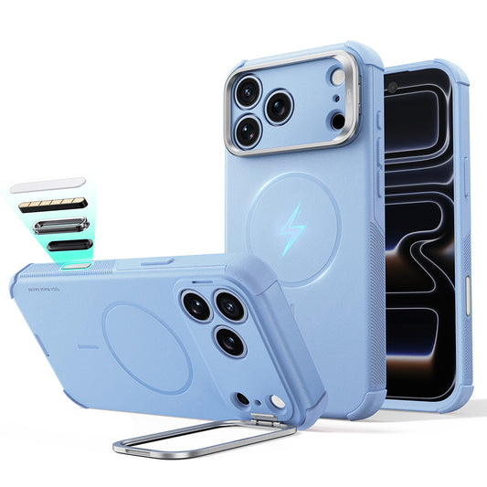 Husa MagSafe pentru Apple iPhone 18 Pro Max / 17 Pro Max, ESR, Cyber Armor Kickstand, Bleu