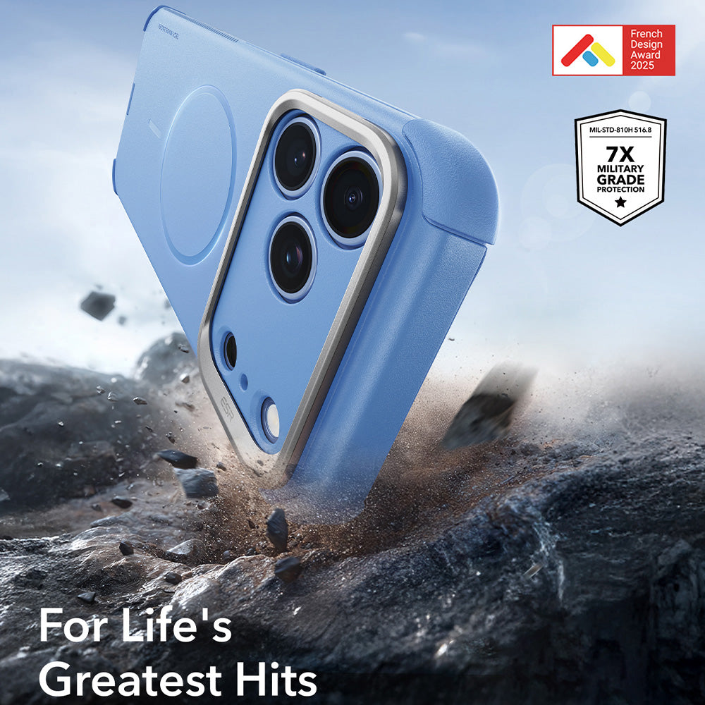 Husa MagSafe pentru Apple iPhone 18 Pro Max / 17 Pro Max, ESR, Cyber Armor Kickstand, Bleu