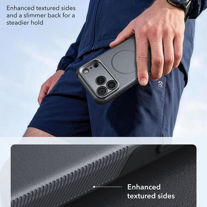 Husa MagSafe pentru Apple iPhone 18 Pro Max / 17 Pro Max, ESR, Cyber Armor Kickstand, Gri