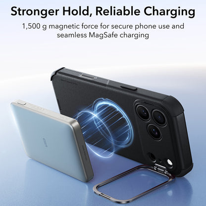 Husa MagSafe pentru Apple iPhone 18 Pro Max / 17 Pro Max, ESR, Cyber Armor Kickstand, Neagra